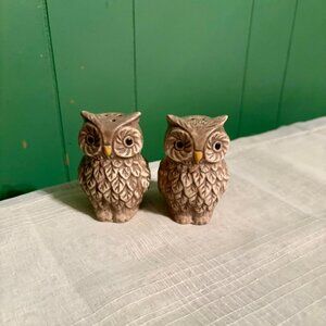 OWL Salt & Pepper Shakers Ceramic Better Homes and Gardens Collection